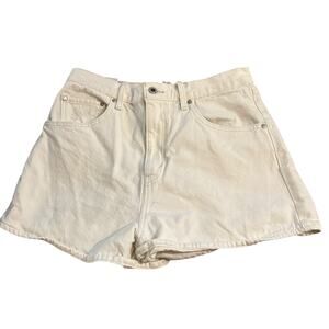 Levi's Silvertab White High Waisted Denim Mom Shorts Womens 30" Waist Cotton